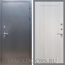 Входная дверь REX 11 Антик серебро ФЛ-119 Белый ясень