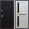 Входная дверь REX (Рекс) 12 Чёрный ясень сб-18 лиственница бежевая черное стекло