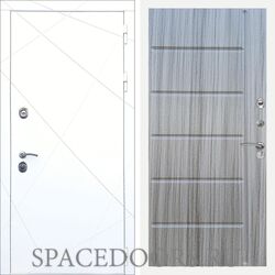 Входная дверь REX 13 Силк сноу ФЛ-102 Сандал серый