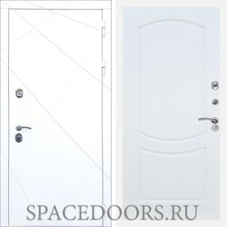 Входная дверь REX 13 Силк сноу ФЛ-123 Белый ясень