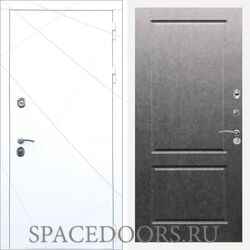 Входная дверь REX 13 Силк сноу ФЛ-117 штукатурка графит