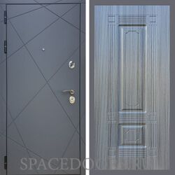 Входная дверь REX 13 Силк Титан ФЛ-2 сандал серый 16 мм