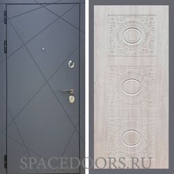Входная дверь REX 13 Силк Титан д-18 сосна белая