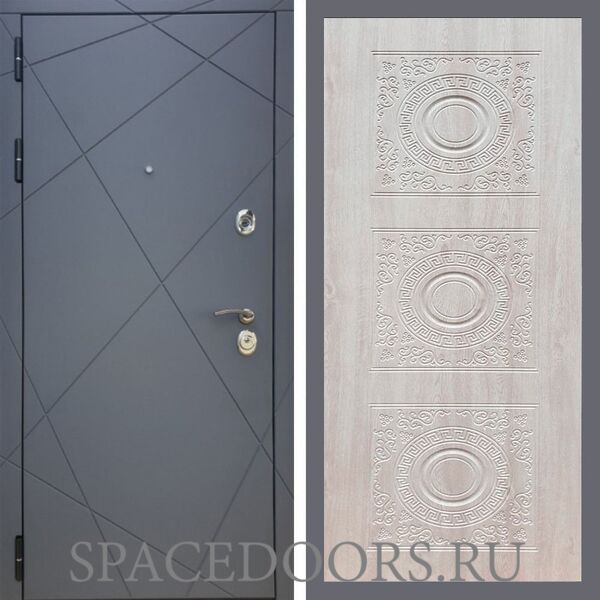 Входная дверь REX 13 Силк Титан д-18 сосна белая