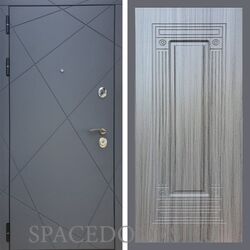 Входная дверь REX 13 Силк Титан ФЛ-4 сандал серый
