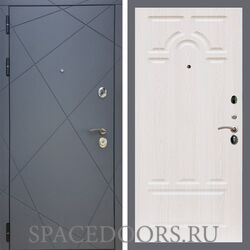 Входная дверь REX 13 Силк Титан ФЛ-58 Беленый дуб
