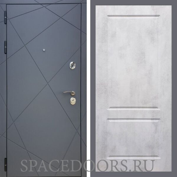 Входная дверь REX 13 Силк Титан ФЛ-117 бетон светлый
