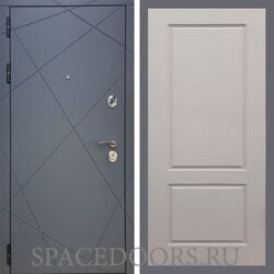 Входная дверь REX 13 Силк Титан ФЛ-117 софт грей