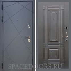 Входная дверь REX 13 Силк Титан ФЛ-2 венге 16 мм