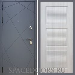 Входная дверь REX 13 Силк Титан ФЛ-1 беленый дуб