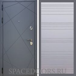 Дверь REX 13 Силк Титан полоски горизонтальные силк титан