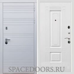 Входная дверь REX 14 Силк Сноу ФЛ-2 ясень белый 16 мм