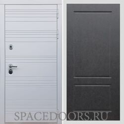 Входная дверь REX 14 Силк Сноу ФЛ-117 штукатурка графит