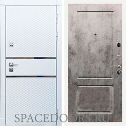 Входная дверь REX 15 Белая шагрень ФЛ-117 бетон темный