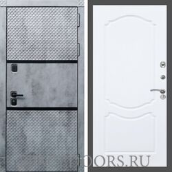 Входная дверь REX 15 Бетон темный ФЛ-130 Силк сноу