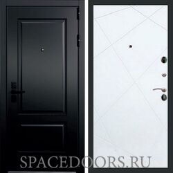 Входная дверь REX 17 Черный кварц ФЛ-291 силк сноу