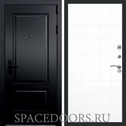 Входная дверь REX 17 Черный кварц ФЛ-299 Силк сноу