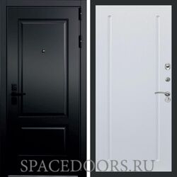 Входная дверь REX 17 Черный кварц ФЛ-68 Белый ясень
