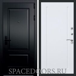 Входная дверь REX 17 Черный кварц ФЛ-68 Силк сноу