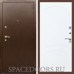 Входная дверь REX 1А Медный антик ФЛ-126 Силк сноу