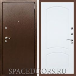 Входная дверь REX 1А Медный антик ФЛ-126 Белый ясень