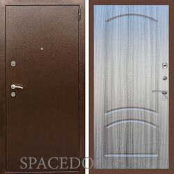 Входная дверь REX 1А Медный антик ФЛ-126 Сандал серый