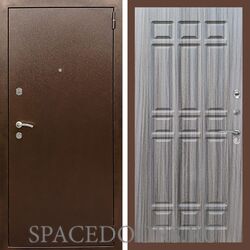 Входная дверь REX 1А Медный антик ФЛ-33 Сандал серый