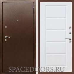 Входная дверь REX 1А Медный антик ФЛ-39 Силк сноу