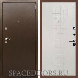 Входная дверь REX 1А Медный антик ФЛ-289 Белый ясень