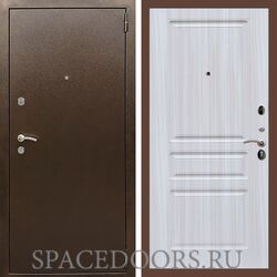 Входная дверь REX 1А Медный антик ФЛ-243 Сандал светлый
