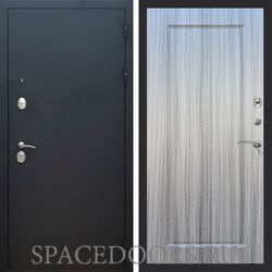 Входная дверь REX 1А Муар Чёрный ФЛ-119 Сандал серый