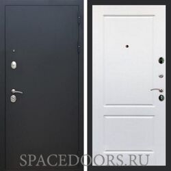 Входная дверь REX 1А Муар Чёрный ФЛ-117 силк сноу