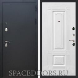 Входная дверь REX 1А Муар Чёрный фл-2 ясень белый 16 мм