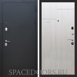 Входная дверь REX 1А Муар Чёрный ФЛ-246 лиственница беж
