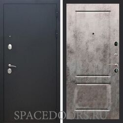 Входная дверь REX 1А Муар Чёрный ФЛ-117 бетон темный