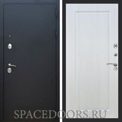Входная дверь REX 1А Муар Чёрный ФЛ-119 Лиственница бежевая