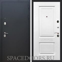 Входная дверь REX 1А Муар Чёрный смальта 04 силк сноу