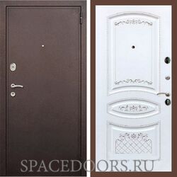 Входная дверь REX 2 Медный антик ФЛ-317 белая патина серебро