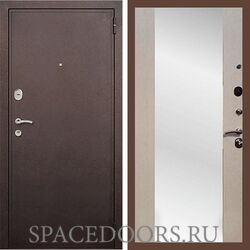 Входная дверь REX 2 Медный антик сб-16 лиственница бежевая