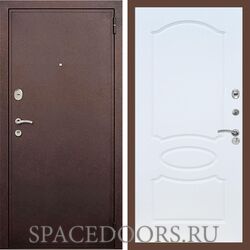 Входная дверь REX 2 Медный антик ФЛ-128 белый ясень