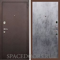 Входная дверь REX 2 Медный антик ФЛ-290 бетон темный