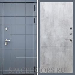 Входная дверь REX 21 Антрацит матовый ФЛ-290 бетон светлый