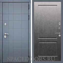 Входная дверь REX 21 Антрацит матовый ФЛ-117 штукатурка графит