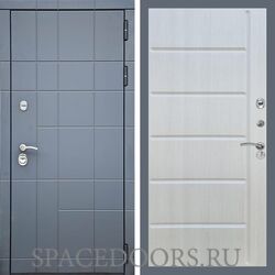 Входная дверь REX 21 Антрацит матовый ФЛ-102 Лиственница бежевая