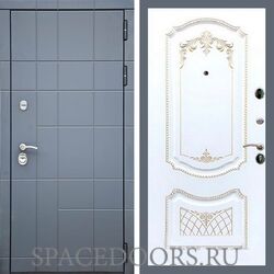 Входная дверь REX 21 Антрацит матовый ФЛ-316 патина золото