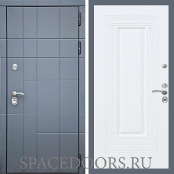Входная дверь REX 21 Антрацит матовый ФЛ-4 Силк сноу