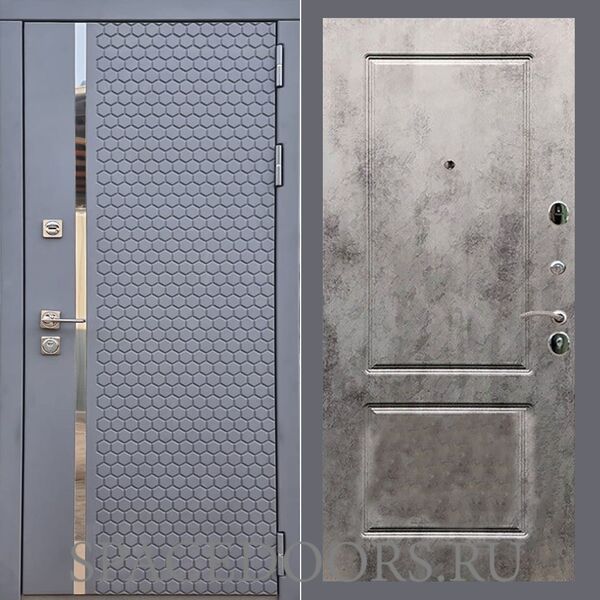 Входная дверь REX 24 Силк Титан ФЛ-117 бетон темный
