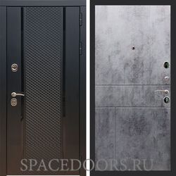 Входная дверь REX 25 Черный кварц ФЛ-290 бетон темный