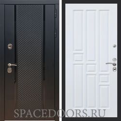 Входная дверь REX 25 Черный кварц ФЛ-31 Силк сноу