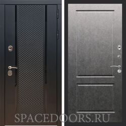 Входная дверь REX 25 Черный кварц ФЛ-117 штукатурка графит
